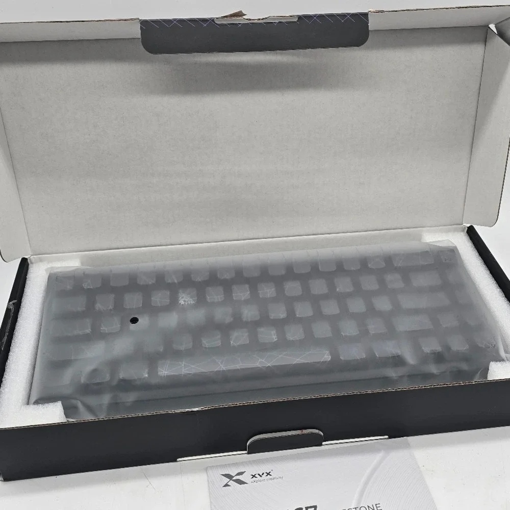 XVX M67 60% Mechanical‎ Keyboard Topographic Keycaps QMK/VIA Tri-Mode RGB Black